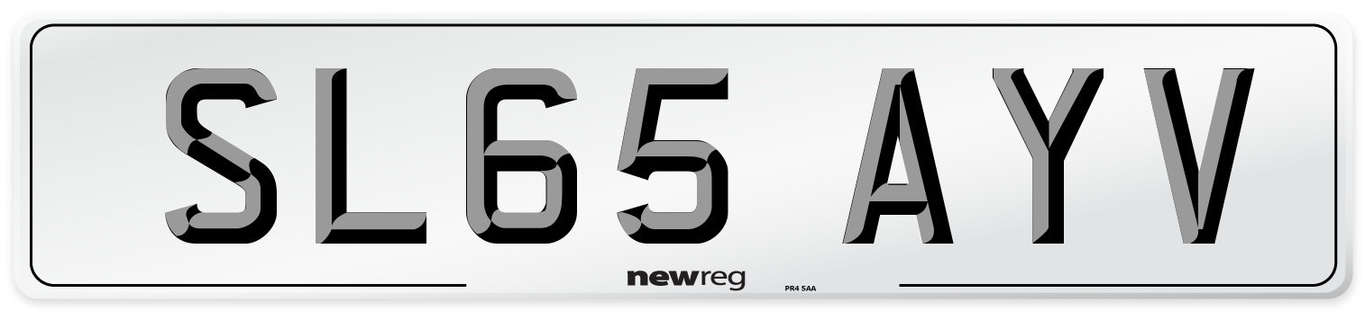 SL65 AYV Number Plate from New Reg